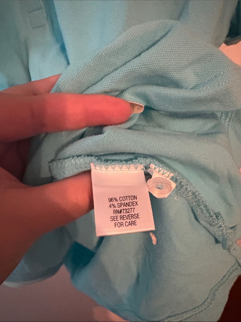 croft & barrow Light Aqua Button-Front Polo Shirt Size XL - Picture 5 of 5